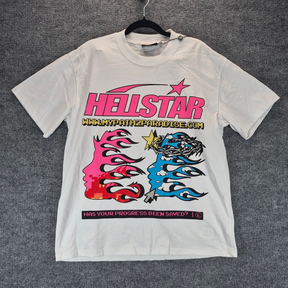 Hellstar T-Shirt Path To Paradise Graphic L White Mens